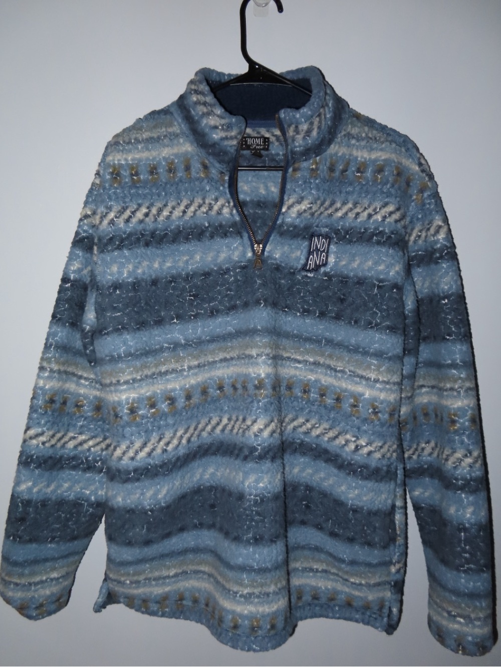 Women’s Indiana Blue Patterned Half-Zip Fleece Pullover